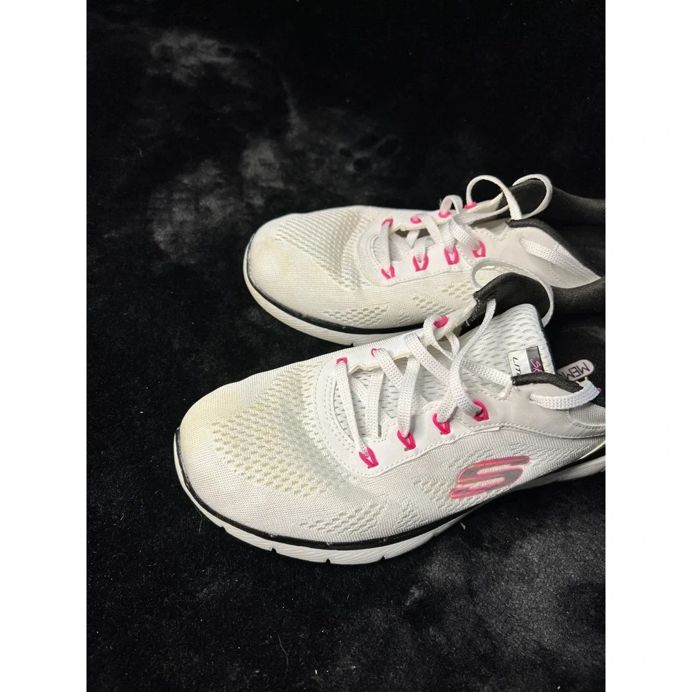 Skechers Flex Appeal 3.0 13474 WBHP Women's 10 Sneakers White Pink Running Shoes